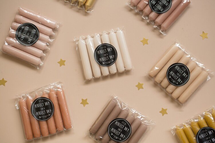 Rustik Lys Rustiklys | Korte dinerkaarsjes vanille (6st)