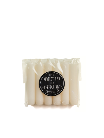 Rustik Lys Rustiklys | Korte dinerkaarsjes vanille (6st)