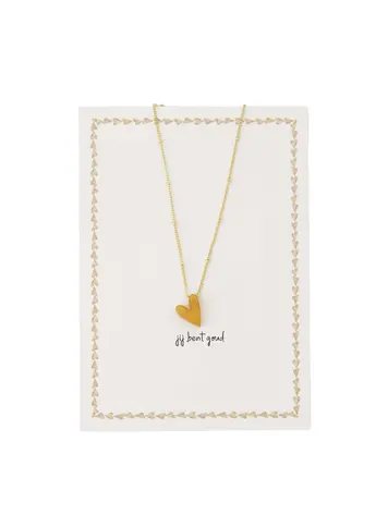 Zusss Zusss | Ansichtkaart met ketting hartje goud