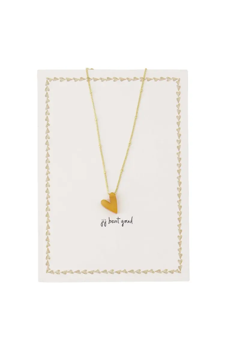 Zusss Zusss | Ansichtkaart met ketting hartje goud