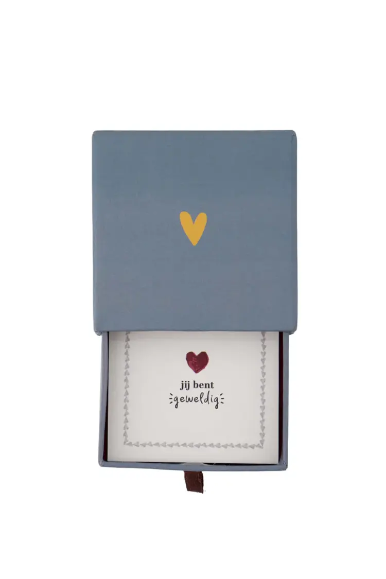 Zusss Zusss | Armband hartje in schuifdoosje Leukerd