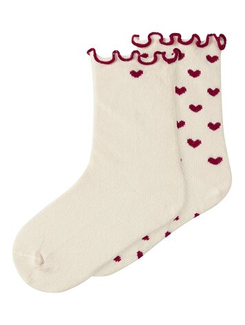 Lil Atelier Lil Atelier | Sokken Rosita hartjes set2