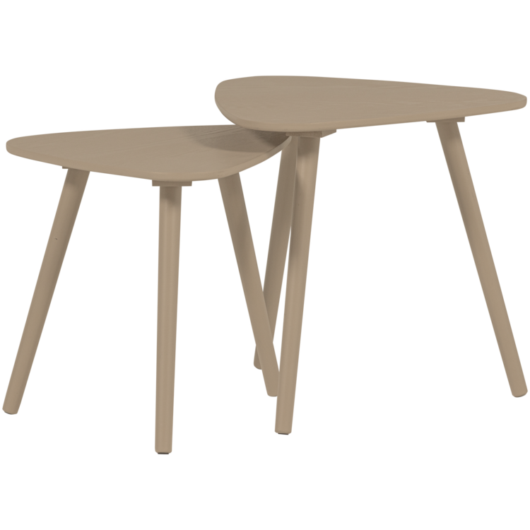 WOOOD Woood | Bijzettafels Nila zand set van 2