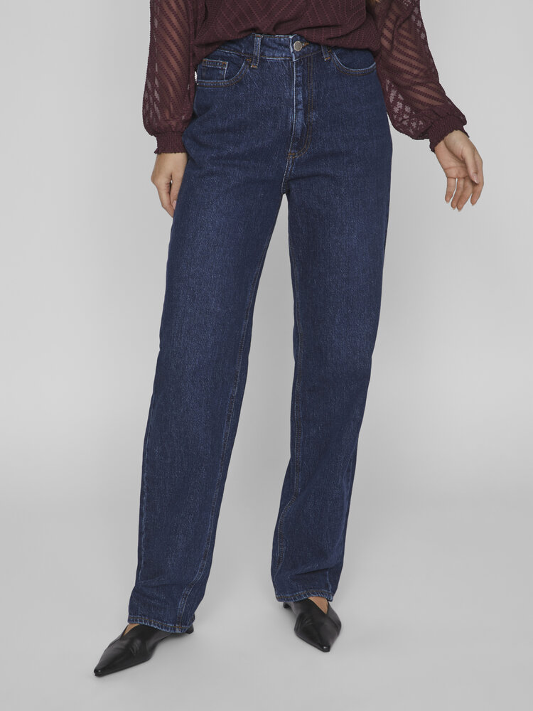 Vila Vila | Jeans Kelly straight dark blue denim NOOS