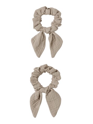 Lil Atelier Lil Atelier | Scrunchie Louise 2pack oxford tan
