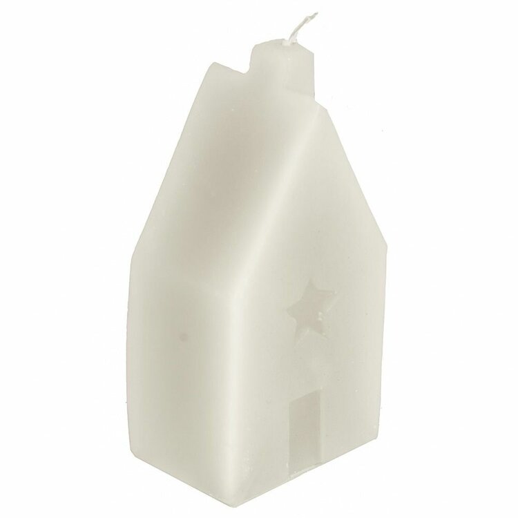 Selected by Selected by | Kaars huis wit 6x4x11cm