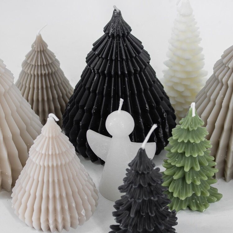 Selected by Selected by | Kaars boom zwart 7x7x10cm