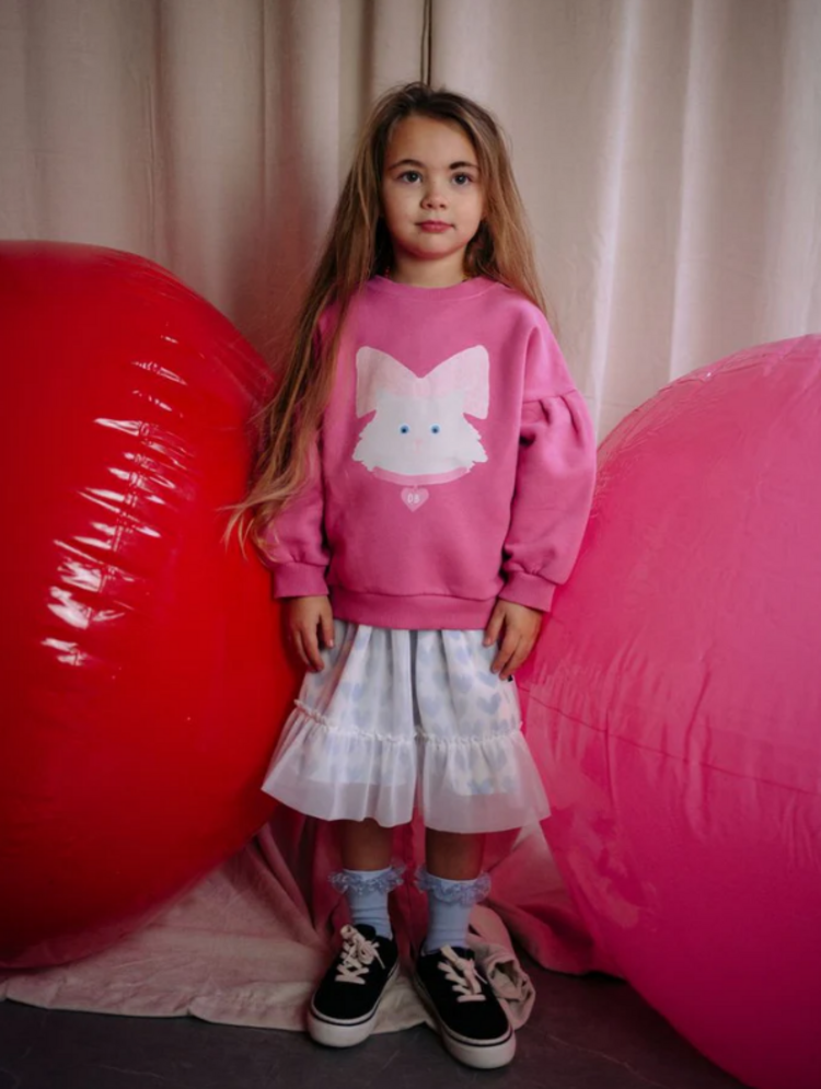 Daily Brat Daily Brat | Sweater Kitty cat rosy rebel