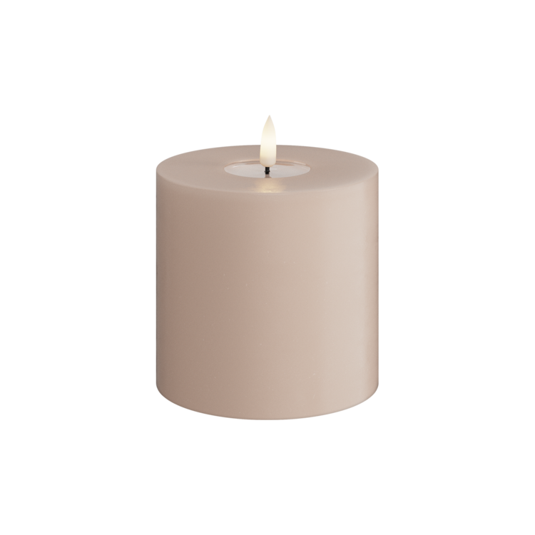 Deluxe Homeart Deluxe Homeart | LED Kaars taupe/roze 10x10cm