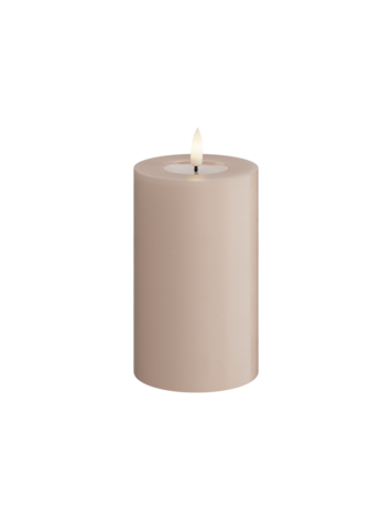 Deluxe Homeart Deluxe Homeart | LED Kaars taupe/roze 7.5x12.5cm