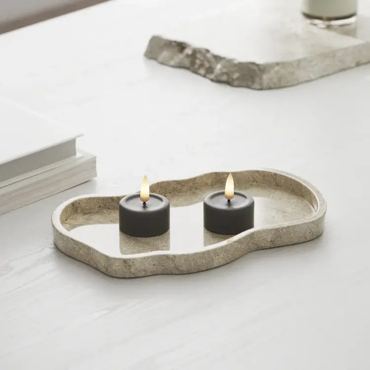 Deluxe Homeart Deluxe Homeart | LED theelicht grijs | 2stuks