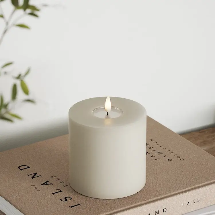 Deluxe Homeart Deluxe Homeart | LED Kaars sand 10x10cm