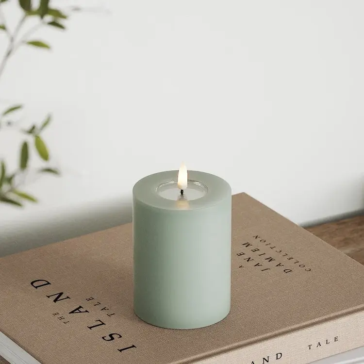 Deluxe Homeart Deluxe Homeart | LED Kaars saliegroen 7.5x10cm