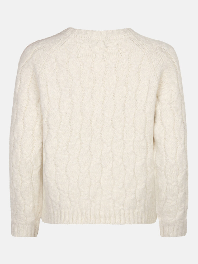 Ydence Ydence | Sweater Fiene gebreid ecru