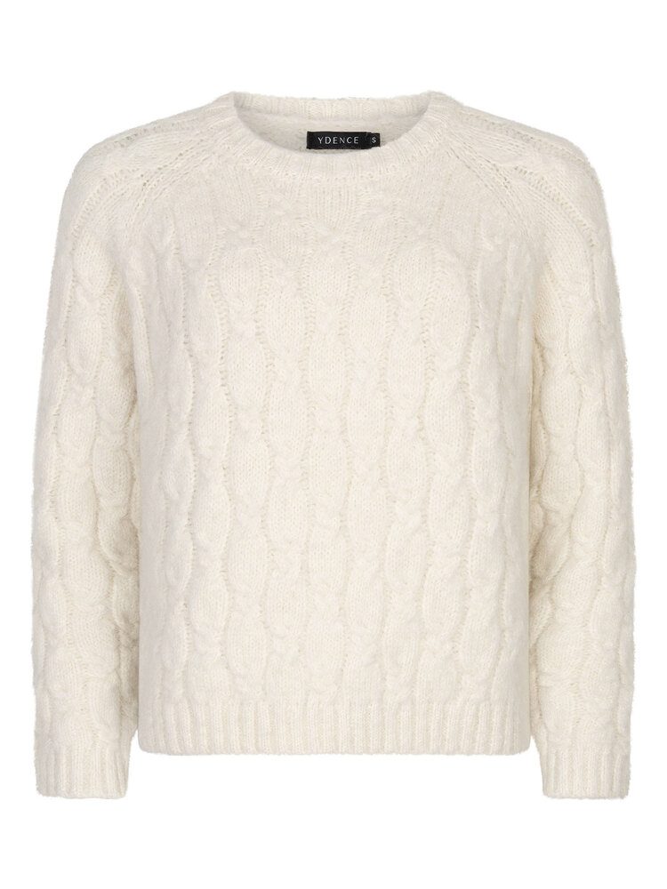 Ydence Ydence | Sweater Fiene gebreid ecru