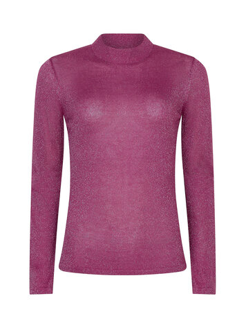 Ydence Ydence | Top Lotte gebreid fuchsia purple