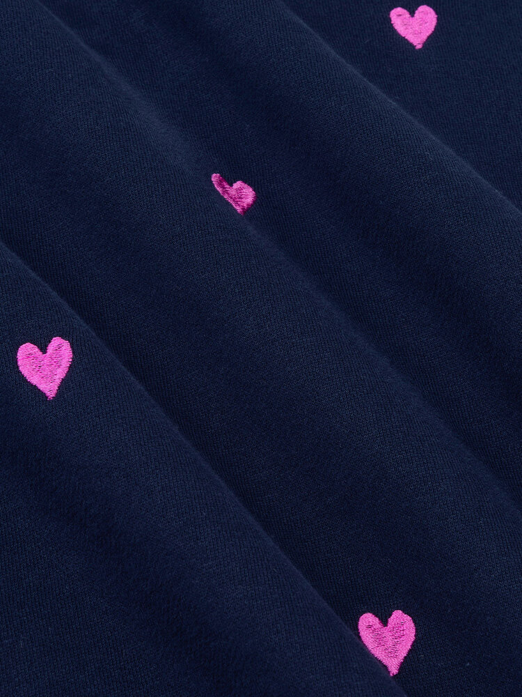 Ydence Ydence | Sweater hearts navy/fuchsia purple