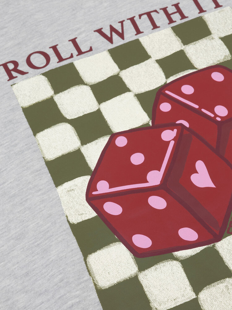 Ydence Ydence | Sweater Roll with it grey melange