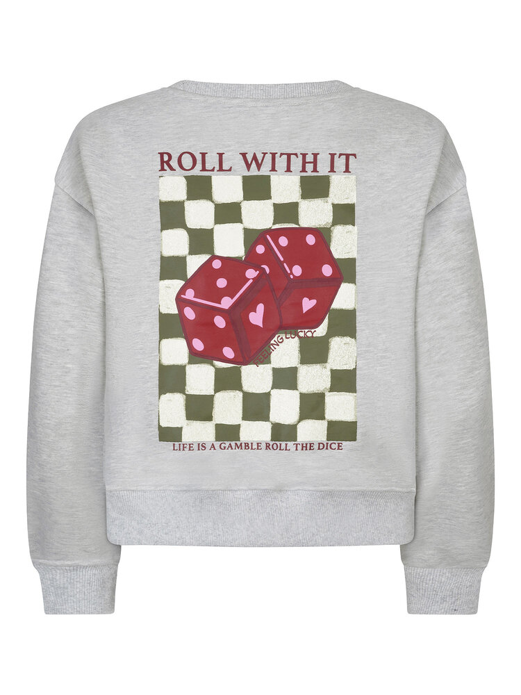 Ydence Ydence | Sweater Roll with it grey melange