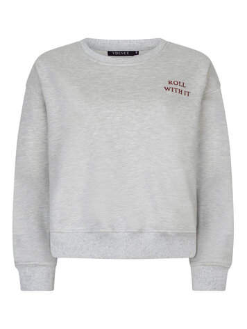 Ydence Ydence | Sweater Roll with it grey melange