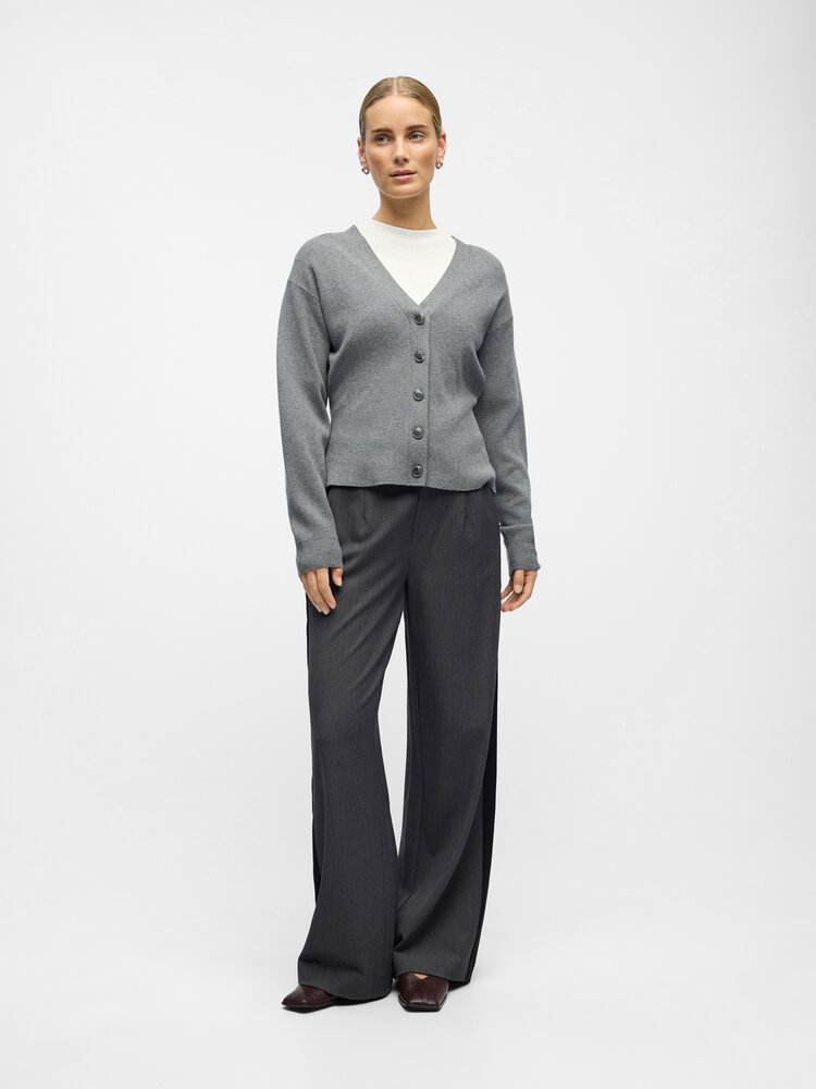 Object Object | Pantalon Lisa wide medium grey/black NOOS
