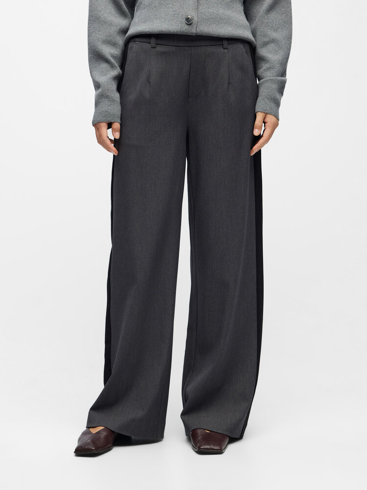 Object Object | Pantalon Lisa wide medium grey/black NOOS