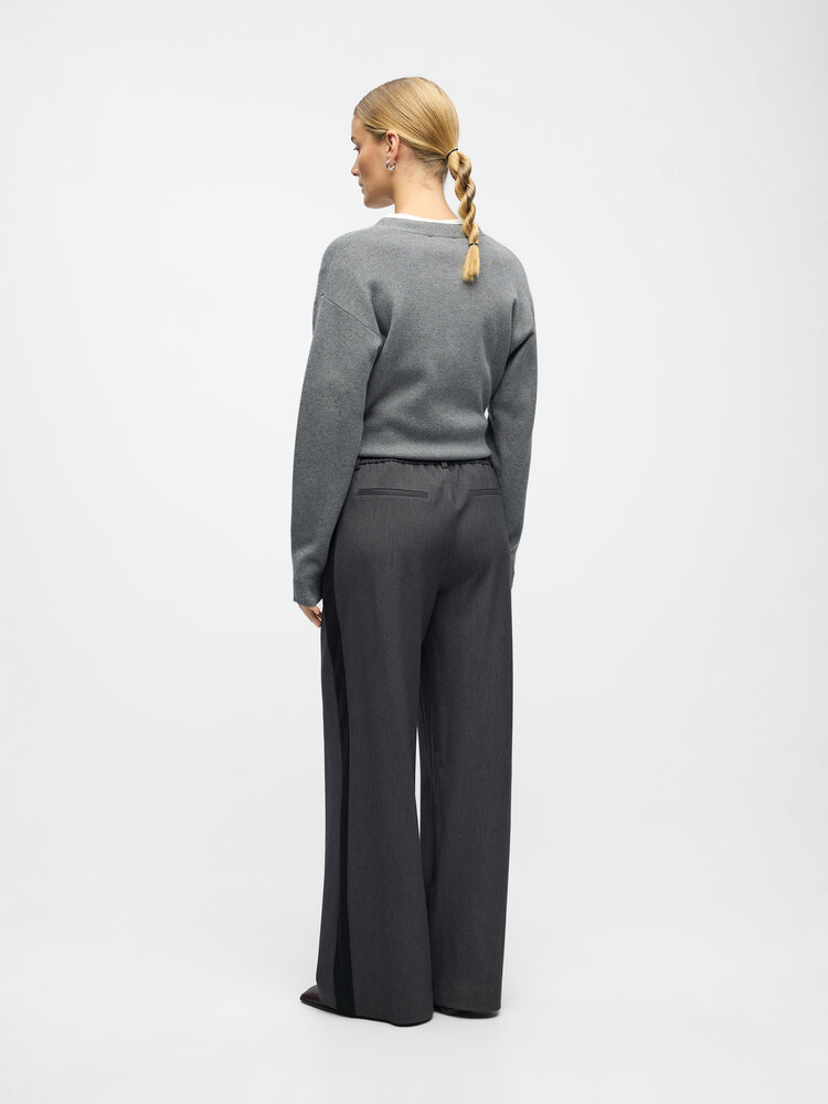 Object Object | Pantalon Lisa wide medium grey/black NOOS