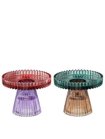 Selected by Selected by | Kandelaar groen paars 7x10cm