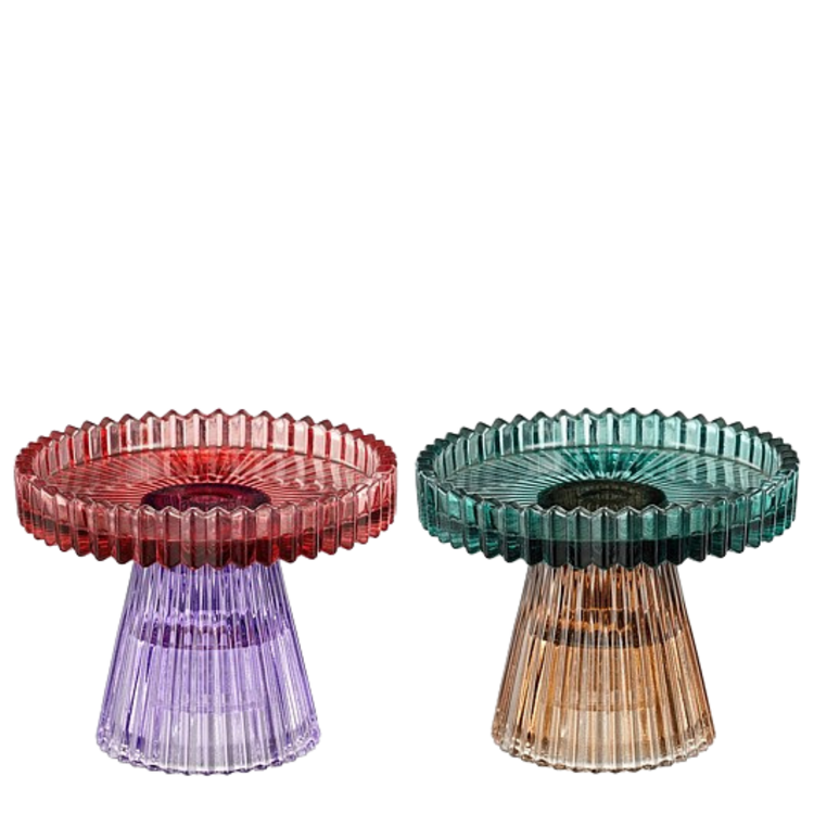 Selected by Selected by | Kandelaar groen paars 7x10cm