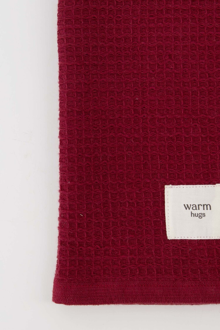 Zusss Zusss | Gastendoekje Warm hugs donkerrood