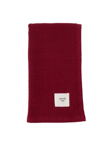 Zusss Zusss | Gastendoekje Warm hugs donkerrood