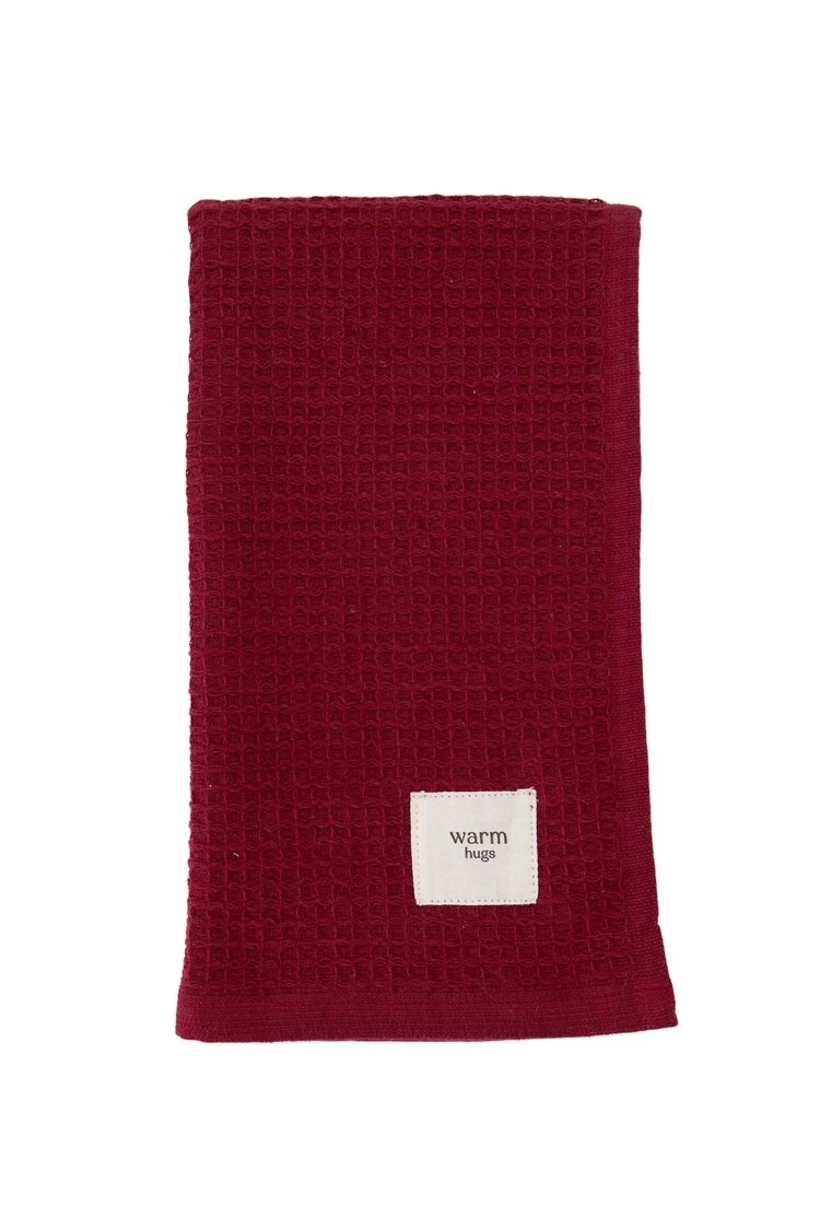 Zusss Zusss | Gastendoekje Warm hugs donkerrood