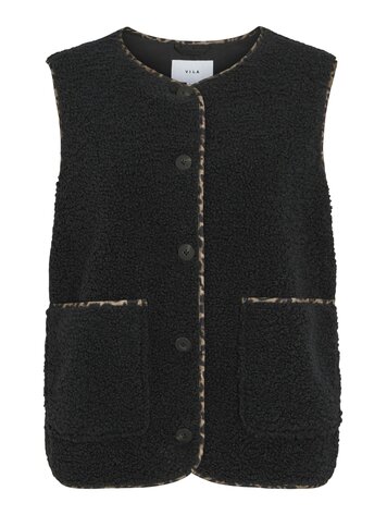 Vila Vila | Gilet Ada teddy black leopard