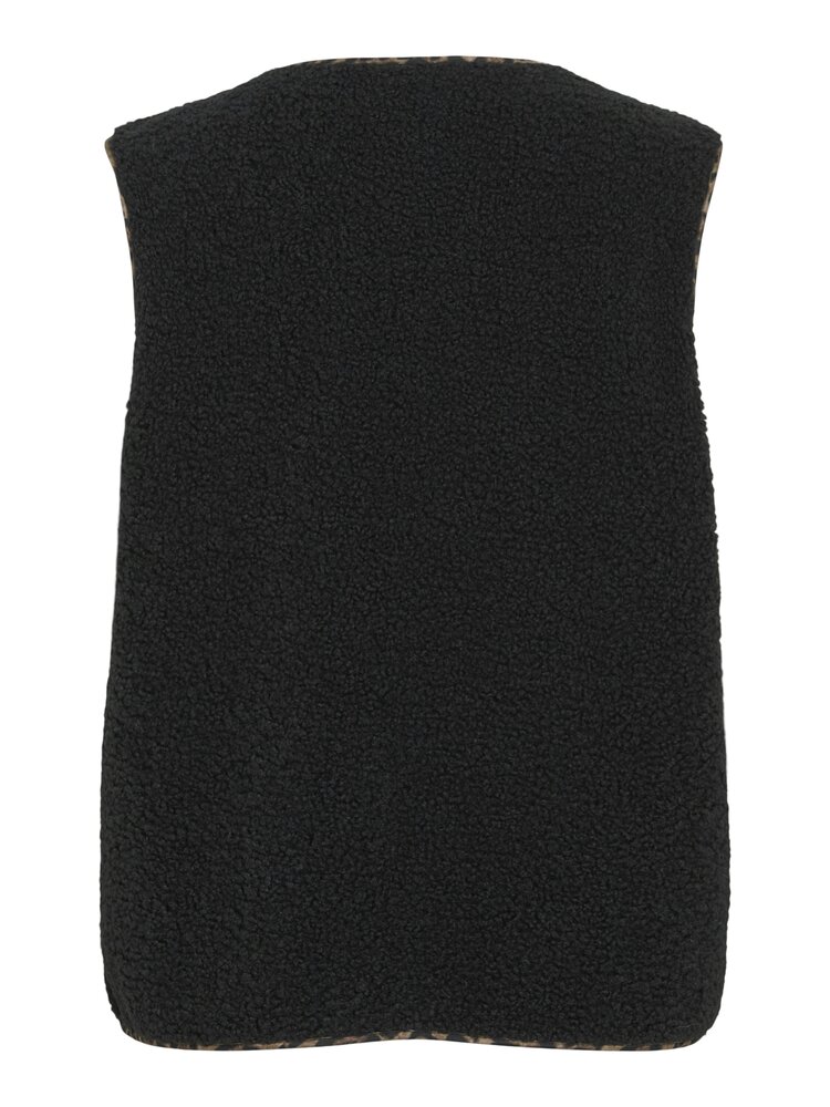 Vila Vila | Gilet Ada teddy black leopard