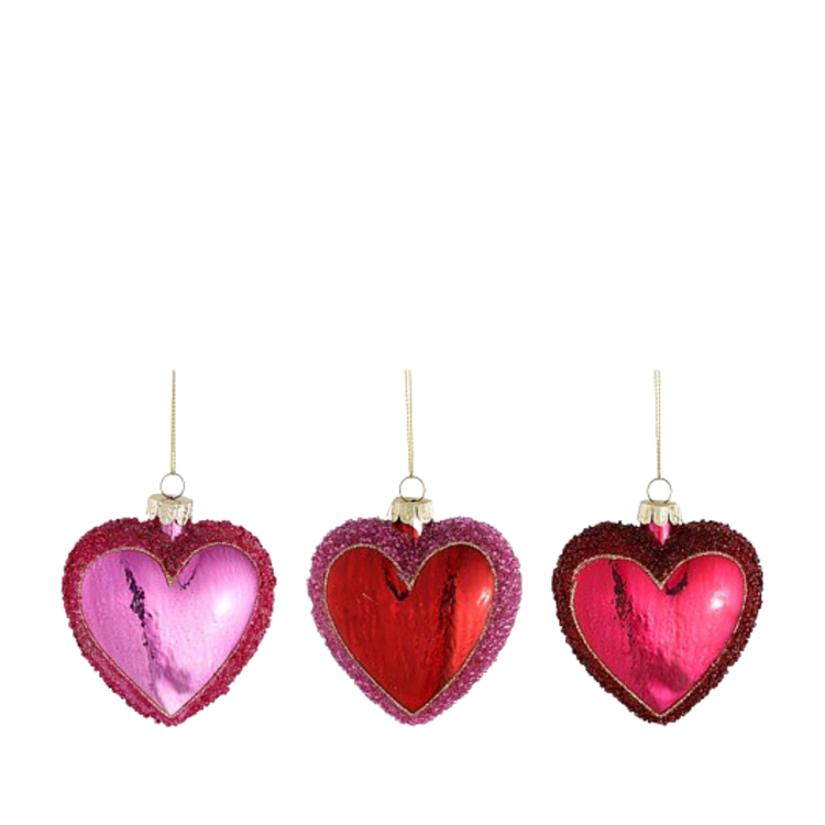 Selected by Selected by | Hartje roze/rood/fuchsia 9cm