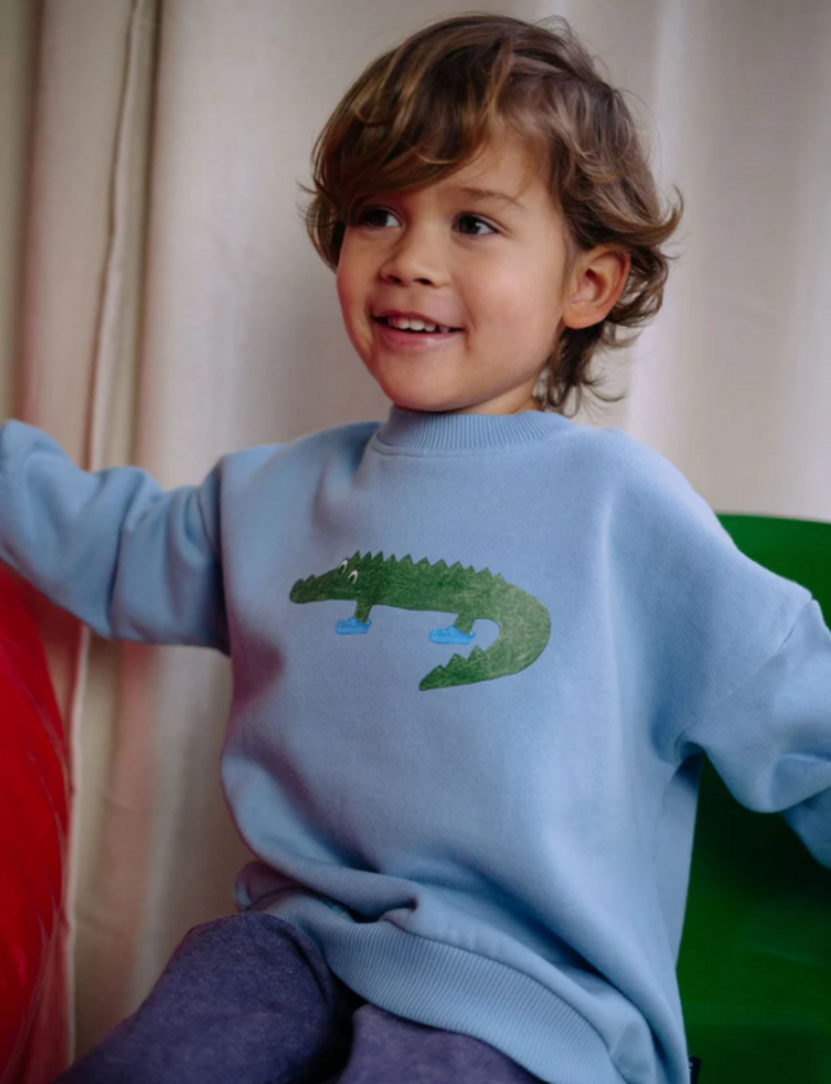 Daily Brat Daily Brat | Sweater Croco Crocs blue
