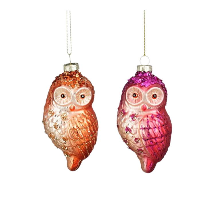 Selected by Selected by | Uil oranje/roze 5x10cm