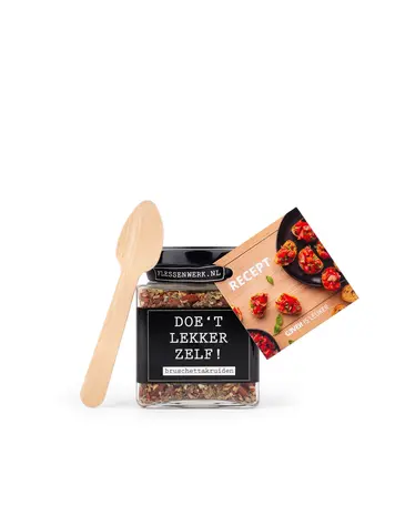 Flessenwerk Flessenwerk | Bruschetta kruiden met lepel