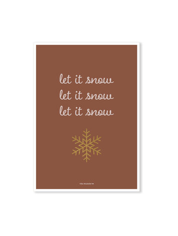 Villa Madelief Villa Madelief | Kerstkaart let it snow rood