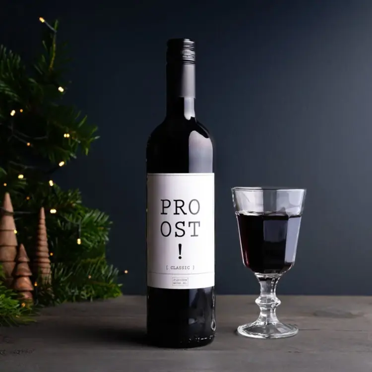 Flessenwerk Flessenwerk | Rode wijn Proost!
