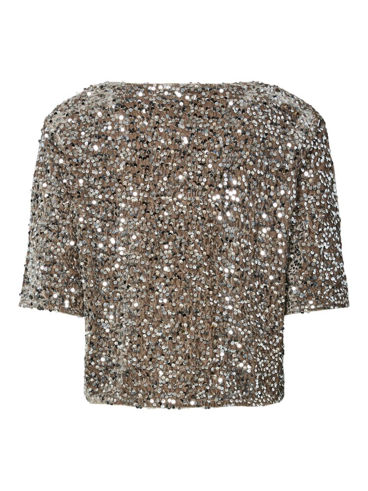 Pieces Pieces | Vest Kam morel/silver