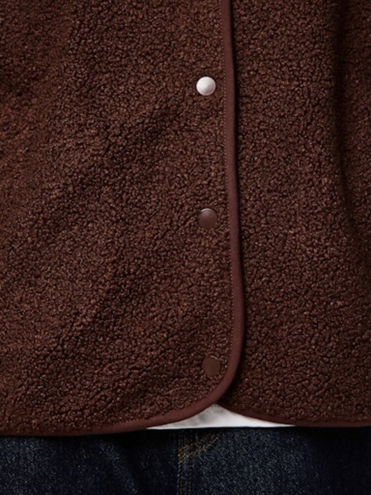 Pieces Pieces | Teddy gilet Katty Chicory coffee