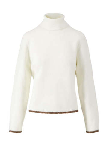 Zusss Zusss | Coltrui met gekleurde boord offwhite