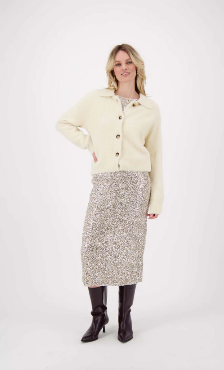 Zusss Zusss | Vest fluffy met polokraag