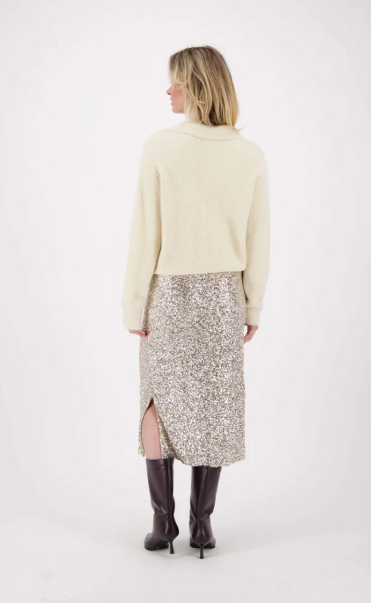 Zusss Zusss | Vest fluffy met polokraag