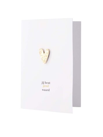 Zusss Zusss | Wenskaart magneet hartje jij bent goud