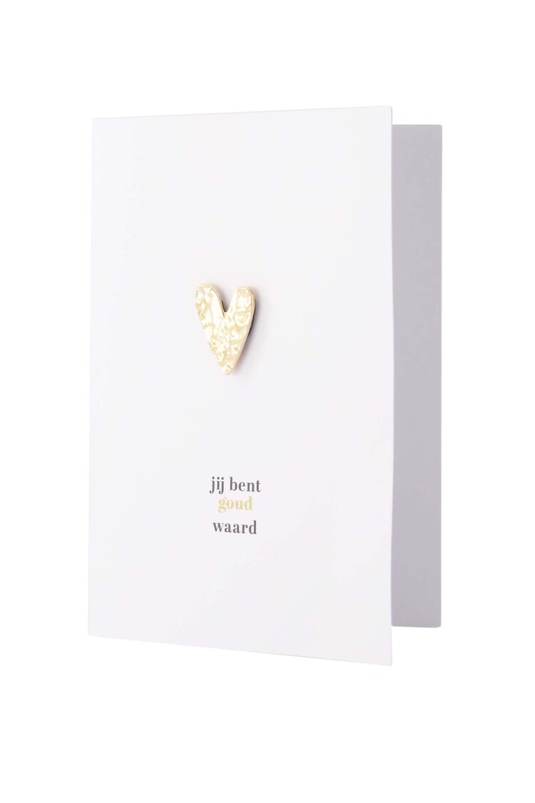 Zusss Zusss | Wenskaart magneet hartje jij bent goud