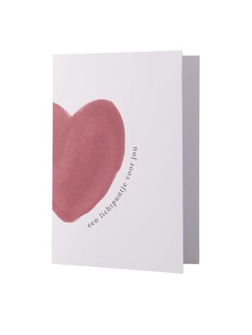 Zusss Zusss | Wenskaart een lichtpuntje wit/rood