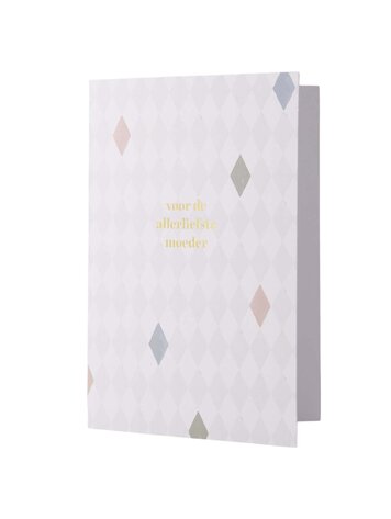 Zusss Zusss | Wenskaart liefste mama wit/goud