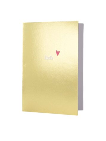 Zusss Zusss | Wenskaart liefs goud